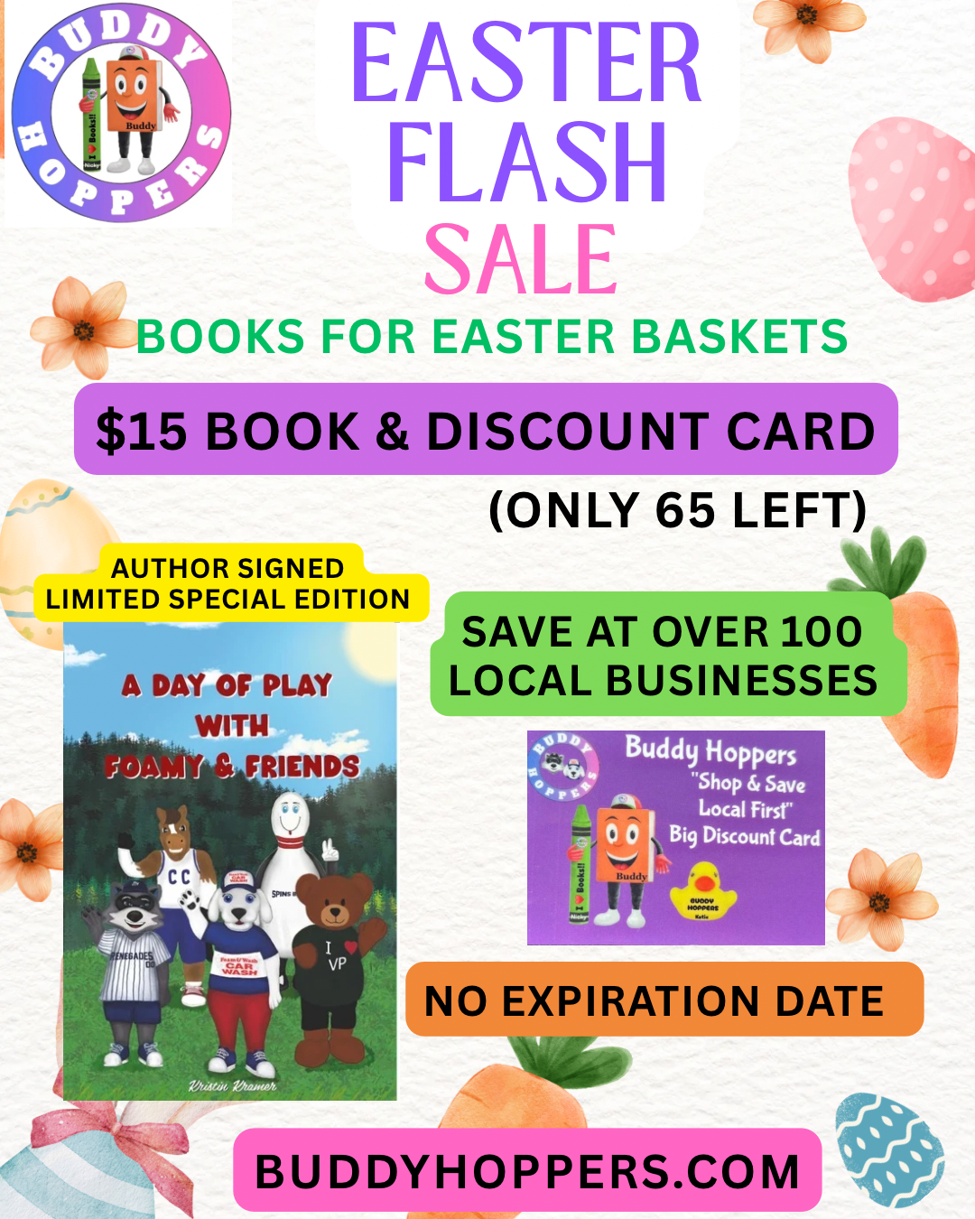 Original Limited Edition A day of Play with Foamy & Friends Story/ Activity Book and Discount Card ( Never Expires) (Click Hudson Valley Supreme Discount card for Details " to View the list  List of PARTICIPATING BUSINESSES & their HUGE SAVINGS) * only 50
